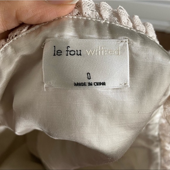 Aritzia Le Fou button down peplum blouse size 0 - Picture 7 of 7